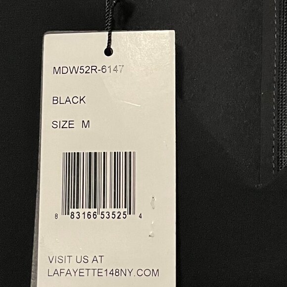 Lafayette 148 New York NWT black shift dress volume sleeve size medium - Picture 10 of 11